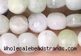 CCB1047 15 inches 4mm faceted coin jade beads