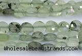 CCB1141 15 inches 4mm faceted coin prehnite beads