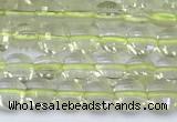 CCB1142 15 inches 4mm faceted coin lemon quartz beads