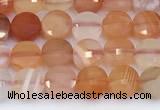 CCB1163 15 inches 4mm faceted coin agate beads