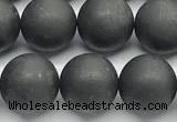 CCB1188 15 inches 10mm round matte shungite gemstone beads