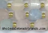 CCB1244 15 inches 7*8mm faceted morganite gemstone beads