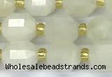 CCB1246 15 inches 7*8mm faceted white moonstone beads