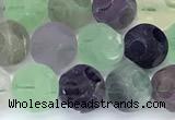 CCB1271 15 inches 10mm faceted fluorite gemstone beads