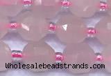 CCB1300 15 inches 7mm - 8mm faceted rose quartz beads