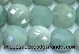 CCB1336 15 inches 8mm faceted coin amazonite beads