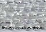 CCB1365 15 inches 4mm faceted coin white crystal beads