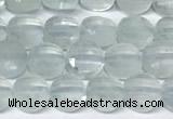 CCB1401 15 inches 6mm faceted coin aquamarine beads