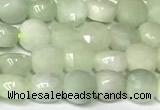 CCB1402 15 inches 6mm faceted coin jade beads