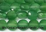 CCB1408 15 inches 6mm faceted coin green agate beads