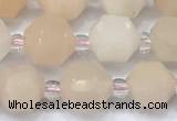 CCB1430 15 inches 7mm - 8mm faceted pink aventurine beads