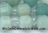 CCB1433 15 inches 7mm - 8mm faceted amazonite beads