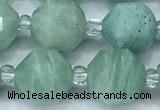 CCB1458 15 inches 9mm - 10mm faceted amazonite beads