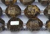 CCB1517 15 inches 9mm - 10mm faceted bronzite beads