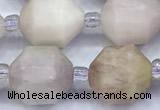 CCB1525 15 inches 9mm - 10mm faceted kunzite gemstone beads