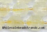 CCB1528 15 inches 9mm - 10mm faceted citrine gemstone beads