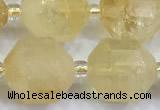 CCB1533 15 inches 11mm - 12mm faceted citrine gemstone beads