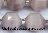 CCB1536 15 inches 11mm - 12mm faceted kunzite gemstone beads