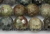 CCB1544 15 inches 8mm faceted round corundum beads