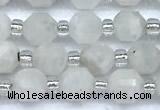 CCB1563 15 inches 5mm - 6mm faceted white moonstone beads