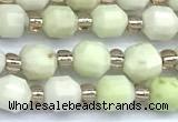 CCB1564 15 inches 5mm - 6mm faceted jade gemstone beads