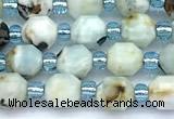 CCB1570 15 inches 5mm - 6mm faceted larimar gemstone beads