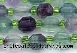 CCB1573 15 inches 5mm - 6mm faceted fluorite gemstone beads