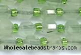 CCB1574 15 inches 5mm - 6mm faceted prehnite gemstone beads