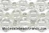 CCB1600 15 inches 10mm faceted white crystal beads