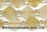 CCB1604 15 inches 10mm faceted citrine gemstone beads