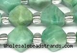 CCB1611 15 inches 10mm faceted amazonite gemstone beads