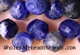 CCB1661 15 inches 6mm faceted teardrop sodalite beads