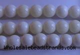 CCB300 15.5 inches 4mm round white coral beads wholesale