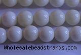 CCB301 15.5 inches 6mm round white coral beads wholesale