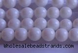 CCB400 15.5 inches 4mm round white tridacna beads wholesale