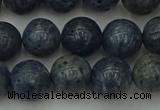 CCB453 15.5 inches 10mm round blue coral beads wholesale