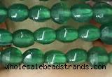 CCB548 15.5 inches 4mm faceted coin green agate beads