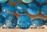 CCB615 15.5 inches 6mm faceted coin natural apatite gemstone beads