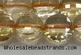 CCB686 15.5 inches 10mm faceted coin citrine gemstone beads