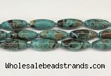 CCB784 15.5 inches 15*38mm - 16*40mm rice ocean agate beads