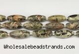 CCB785 15.5 inches 15*38mm - 16*40mm rice ocean agate beads