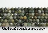 CCB794 15.5 inches 8mm faceted round jade gemstone beads wholesale