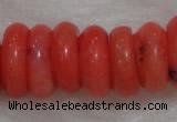 CCB80 15.5 inches 5*9mm roundel pale red coral beads Wholesale