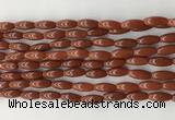 CCB811 15.5 inches 5*12mm rice red aventurine beads wholesale