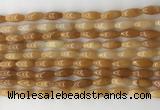 CCB812 15.5 inches 5*12mm rice pink aventurine beads wholesale