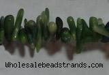 CCB87 15.5 inch 2*8mm irregular branch green coral beads Wholesale