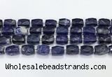 CCB889 11*15mm-12*16mm faceted cuboid sodalite beads wholesale