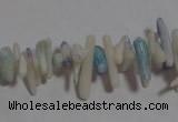 CCB89 15.5 inch 2*8mm irregular branch light blue coral beads