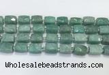 CCB891 11*15mm-12*16mm faceted cuboid Amazonite beads wholesale