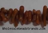 CCB90 15.5 inch 2*8mm irregular branch coffee coral beads Wholesale